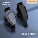Universalus Automobilis Automobilinis skydelis nuo saulės Akiniai dėžutės akiniai nuo saulės Užsegamos kortelės bilietų laikiklis Stovas Tvirtinimo ra&scaron;iklio dėklas Akiniai akiniai Automobilių priedai juoda pilka spalva
