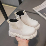 Nauji rudens/žiemos mink&scaron;tapadžiai odiniai martins batai vaikams - stilingi ir universalūs trumpi batai berniukams ir mergaitėms Size 21-26, Set of 6 Pairs balta
