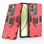 VIVO V29 Pro V29E Global 5G galinio dangtelio telefono dėklas smūgiams atsparus &scaron;arvuotas apsauginis metalinis žiedo laikiklis magnetinis apsauginis Funda Coque CHINA&For VIVO V29E Global juoda
