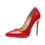 Sexy One Word Buckle High Heels Fashion 12cm Super Heel Lady Party Pumps Large Pointed Toe Stiletto Women's Shoes 42