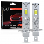 2 vnt. 12000LM H1 H3 LED žibintų lemputės Mini H1 LED rūko žibintas 30W CSP automobilio priekiniams žibintams be ventiliatoriaus DRL &scaron;viesos automatiniai dienos žibintai 12V 6500K balta H1