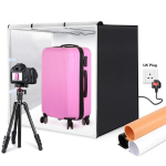 PULUZ 80cm Sulankstomas Ne&scaron;iojamas 80W 9050LM Baltos &Scaron;viesos Fotografijos Ap&scaron;vietimo Studija Fotografavimo Palapinė Dėžė Rinkinys su 3 Spalvų Fonas