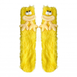 Mink&scaron;tos vilnos grindų kojinės Negražios ir mielos Didelės akys Juokingos &Scaron;iltos Vidutinės ir rudens rankovės Animacinės ir H Y9O7 Yellow-One size