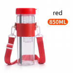 850 ml didelės talpos vandens puodelis vyrams ir moterims vasarą lauko sportui, ne&scaron;iojamas plastikinis butelis pilka spalva