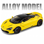 1:24 McLaren 720S Lydinio Lenktyninio Automobilio Modelis Lieto Metalo Sportinio Automobilio Modelis Simuliacinis Garsas ir &Scaron;viesa Kolekciniai Papuo&scaron;alai Vaikų Žaislai Berniukų Dovana geltona