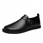 Natūralios odos retro loaferiai vyrams, verslo ir laisvalaikio batai, auk&scaron;tos kokybės, patogūs moksasinai, kvėpuojantys, įsispiriami, plok&scaron;čiapadžiai, vairavimo batai 47 juoda