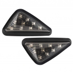 X-STYLE Motociklo posūkio signalas, LED, Geltonas, Įmontuotas posūkio signalo žibintas, Gabaritas, 9 LED 12 triangle oranžinė