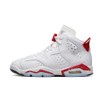 Air Jordan 6 Retro GS Red Oreo Vaikams Sportbačiai Balti University-Red Juodi 384665-162 36