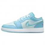 Air Jordan 1 Low SE GS Aquarius Blue Vaikams Sportbačiai Glacier-Blue Hyper-Violet FN7366-400 37.5