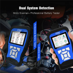 OBD2 Motociklo Kodų Skaitytuvas Universalus Skeneris Akumuliatoriaus Testeris Diagnostikos Įrankis JDM100