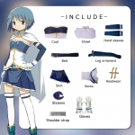 Miki Sayaka Cosplay Kostiumas Puella Magi Madoka Magica Uniforma Perukas Anime Kinų Stiliaus Helovino Kostiumai Žaidimas XS
