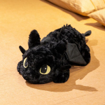 55/70cm Miela Mažo Drakono Lėlė Kim&scaron;tas Pliu&scaron;inis Žaislas Simuliacija Animacinis Anime Mink&scaron;ta Sofa Lova Pagalvė Pagalvėlė Vaikams Kalėdų Gimtadienio Dovana 70cm juoda