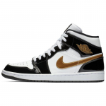 Jordan 1 Mid Patent Black White Gold Jordan 852542-007 43