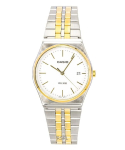 Casio Analoginis Dviejų Tonų Nerūdijančio Plieno Baltas Ciferblatas Kvarcinis MTP-B145SG-7AV Vyri&scaron;kas Laikrodis balta