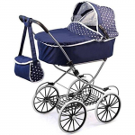 Poussette pour poup&eacute;e - Bayer - Landau Classic Deluxe - Bleu - 69 x 42 x 89 cm - Convient aux poup&eacute;es 46 cm mėlyna