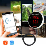 Tuya WIFI higrometro termometro temperatūros drėgmės jutiklis su 3 metrų i&scaron;oriniu zondu Smart Life skaitmeninio monitoriaus nuotolinio signalizacija US