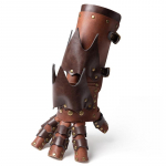 Mechaninės Pir&scaron;tinės Vintažinis Ornamentas De&scaron;inės Rankos Pir&scaron;tinės Steampunk Odinės Pir&scaron;tinės Helovino Cosplay &Scaron;ventės Rekvizitas ruda