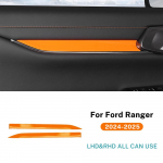 For Ford Ranger 2024 2025 LHD RHD Car Door Decor Panel Carbon fiber pattern Interior Accessories oranžinė