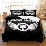 Tokio Hotel patalynės komplektas Viengulis Twin Pilnas Karalienės Karaliaus Dydžio Lovos Komplektas Suaugusių Berniukų Miegamojo Antklodės Užvalkalų Komplektai 3D Anime Patalynės Lak&scaron;tų Komplektas 150*200cm 3pcs