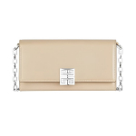 Givenchy 4G grandinėlė Sidabrinė sagtelė Logotipas įspausta odinė delninė-piniginė Pečių krep&scaron;ys per kūną Moteri&scaron;ki krep&scaron;iai Pilkai rudas BB60J7B15S-292 Basic Set (Bag+Dust Bag)