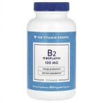 &bdquo;Vitamin Shoppe&ldquo;, vitaminas B2 ir riboflavinas, 100 mg, 300 vegetari&scaron;kų kapsulių