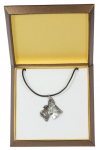 Scottish terrier, Aberdeen Terrier, Scottie - Dog necklace in gift box, silver-plated locket for dog fan, striking pendant by Art-Dog brand sidabras