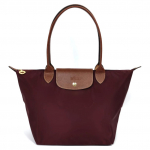 Longchamp Le Pliage Logotipo Spaudė I&scaron; Perdirbto Poliamido Drobės Peties Rankinė Vidutinė Moteri&scaron;ka peties rankinė Bordo 2605089P87 Basic Set (Bag)