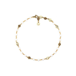 Gucci Double G serijos susikertantis Double G gėlės perlo madingas papuo&scaron;alas karoliai Moteri&scaron;ki karoliai Auksas 661125-I4620-8078 Gold