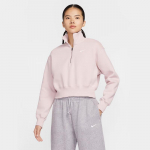 Nike moteri&scaron;kas Phoenix Fleece trumpas ketvirčio užtrauktuko džemperis XS