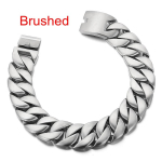 20/24/31MM Nerūdijančio Plieno Didesnis Karoliai Vyrams Moterims Hip Hop Auksiniai Gatvės Aksesuarai Blizgantys Dideli Rock Madingi vakarėlio Papuo&scaron;alai 20cm width&Bracelet -19.5cm white