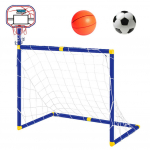 2 viename nuimamas futbolo vartų rinkinys Plastikinis nuimamas vartų stulpas Tinklas Futbolo vartai Linksmi žaidimai Žaislai su krep&scaron;inio stoveliu Futbolo vartai