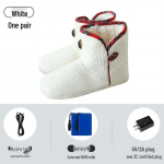 Įkraunami elektriniai &scaron;ildomi sniego batai moterims - &Scaron;ilti medvilniniai batai su &scaron;ildomais vidpadžiais M (Fits 38-39) balta
