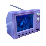 Mini TV Su Vaizdo Atkūrimu Mini Veikiantis Televizorius Lėlių Nameliams 1/12 Mastelio Su Besisukančia Antena USB Įkraunama Baterija Miniatiūriniai Baldai Žaislas Dovana