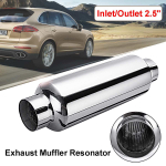 1 vnt. 63 mm 2,5 colio automobilio i&scaron;metimo duslintuvo rezonatorius, nerūdijančio plieno duslintuvo antgalis, duslintuvas, i&scaron;metimo sistema, universalus CHINA