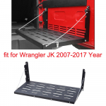 Galinių bagažinės durų montavimo dėklas, tinkamas Jeep Wrangler JK 2007-2017 gamybos metams, geležinis matinis juodas sulankstomas galinis lentynos stovas CHINA