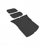 Skirta Tesla Model 3/Model Y TPE grindų kilimėliai, vandeniui atsparus bagažinės kilimėlis, atsparūs dilimui pėdų kilimėliai, bagažinės kilimėliai, priedai