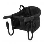 Kūdikių valgomojo stalo kėdė sulankstoma vandeniui atspari Oksfordo audinys 5 ta&scaron;kų saugos diržo reguliuojama tvirtinimo sistema Ne&scaron;iojama stalo valgomojo kėdė juoda