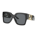 Versace Madingi Minimalistiniai Netaisyklingos Formos Saulės Akiniai Unisex Akiniai Juodi 0VE4402GB187 Basic Packaging