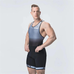 Eleiko Imtynių Kostiumas Viengubas Vyri&scaron;kas Laisvo Stiliaus Sunkiosios Atletikos Drabužiai Kovos Menų Treniruotės Skaitmeninė Spauda XL gray