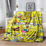 Juokingas S-SpongeBob Patrick Star Animacinis Flanelinis Antklodas Mink&scaron;tas &Scaron;iltas Mėtomasis Antklodas Miegamajam Svetainei Lovai Stovyklavimui I&scaron;kylai Vaikams 150x200cm