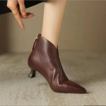 Rudens Žiemos Smailianosės Moteri&scaron;kos Ankle Boots Madingos Eleganti&scaron;kos Užtrauktukai Trumpučiai Batai Vintažiniai Moteri&scaron;ki Kvadratiniai Kulniukai Laisvalaikio Batai 35