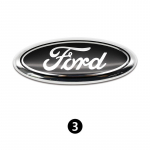 Ford Metalinis Visų Dydžių Logotipas Focus Mondeo Edge Ecosport Fiesta Fusion Galinės Bagažinės Emblema Metalinė Dangtelio Lipdukas Ženklelis Klasikinės Mėlynos 17.5X7.5cm