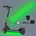 RGB LED juostelės dviračiams ir paspirtukams, maitinamos baterijomis, saugos įspėjamieji žibintai naktiniam važiavimui ir lauko lenktynėms