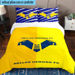 3 vnt. Hellas-Verona herbo patalynės komplektas, įskaitant 1 vnt. antklodės užvalkalą ir 2 vnt. užvalkalus pagalvėms, puikiai tinka miegamajam, bendrabučiui, gerbėjui, Kalėdų dovanai 220cm*240cm