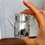 100ml Mažos Talpos Stikinis Arbatinukas Plikyti Žaliąją Arbatą Arbatos Virimo Aparatas Namų Ūkiui Kar&scaron;čiui Atsparus Vienas Arbatinukas Viena Taurė Kungfu Arbatos Rinkinys Arbatos Reikmenys gray