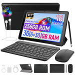 Android 16 plan&scaron;etė, 10,1 colio, 36 GB RAM + 256 GB ROM, a&scaron;tuonių branduolių, 6000 mAh baterija, juoda tablet