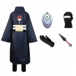 Uchiha Obito Anime Cosplay Kostiumai Helovino Kostiumai Moterims Vyrams Japoni&scaron;kas Chalatas Kimono Pasirodymas Festivalis XXL&Naruto black