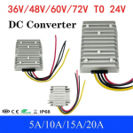 36V 48V 60V 72V 30-90V į 24V 5A 10A 15A 20A DC-DC keitiklis žeminantis įtampos reguliatorius transformatorius autobusui sunkvežimiui automobiliui maitinimo &scaron;altinis 72V(40-90V)