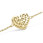 Les Tr&eacute;sors De Lily [H0508] - Bracelet Plaqu&eacute; or 'Love'  dor&eacute; (filigrane) - 15 mm