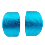 Les Tr&eacute;sors De Lily [R1230] - Cr&eacute;oles artisanales 'Aluminirock' turquoise - 17 mm- 10 mm